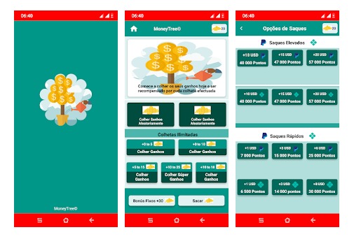 Money Tree saque todos os dias assistindo anúncios Portal Renda Online