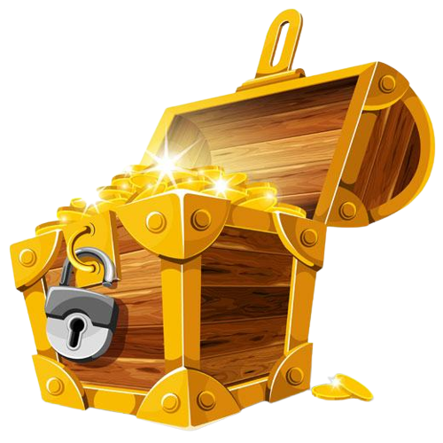 Baú cheio de dinheiro - Criar Sites